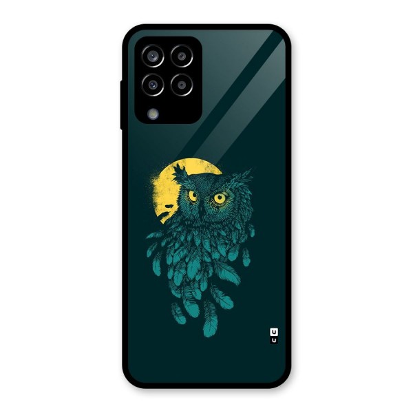 Green Owl Glass Back Case for Galaxy M33