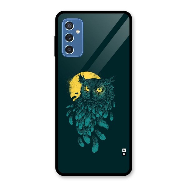 Green Owl Glass Back Case for Galaxy M52 5G