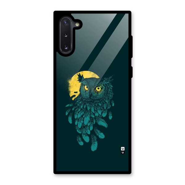 Green Owl Glass Back Case for Galaxy Note 10