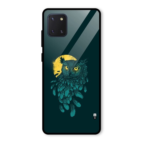 Green Owl Glass Back Case for Galaxy Note 10 Lite