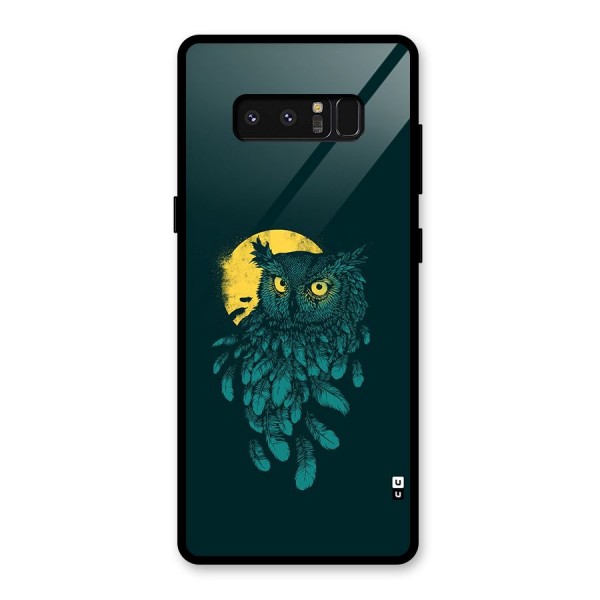 Green Owl Glass Back Case for Galaxy Note 8