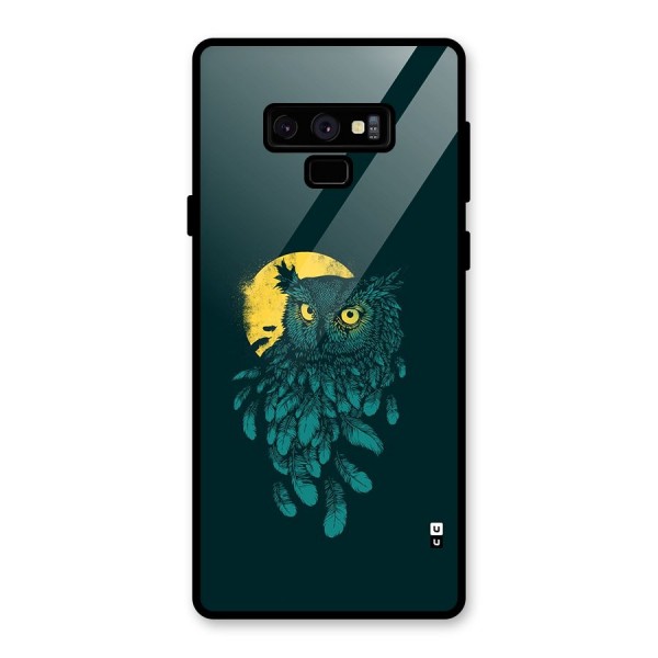 Green Owl Glass Back Case for Galaxy Note 9