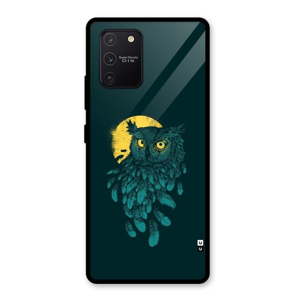 Green Owl Glass Back Case for Galaxy S10 Lite