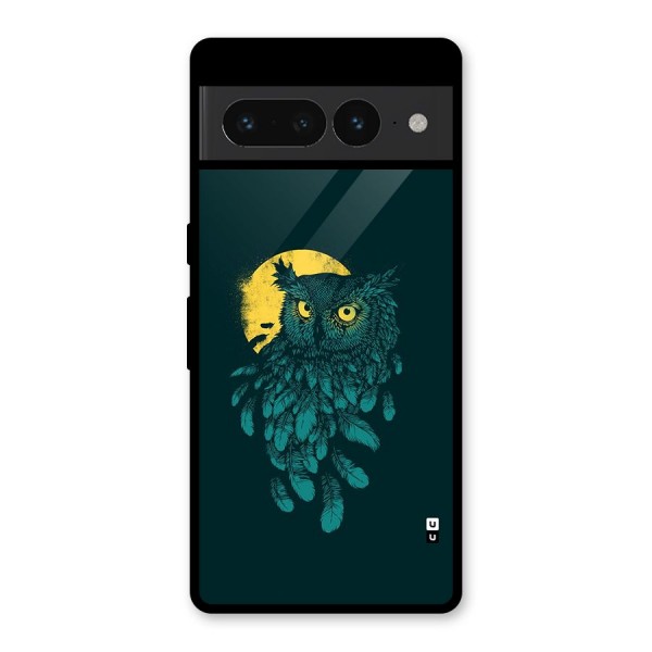 Green Owl Glass Back Case for Google Pixel 7 Pro