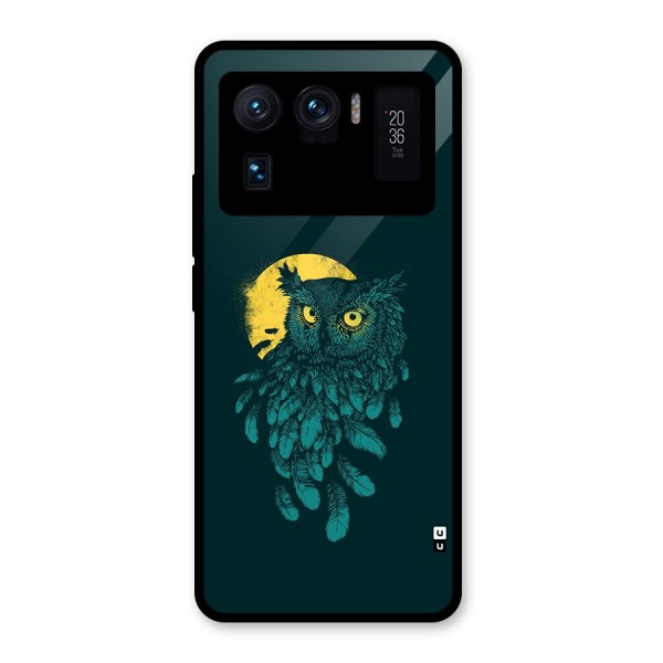 Green Owl Glass Back Case for Mi 11 Ultra