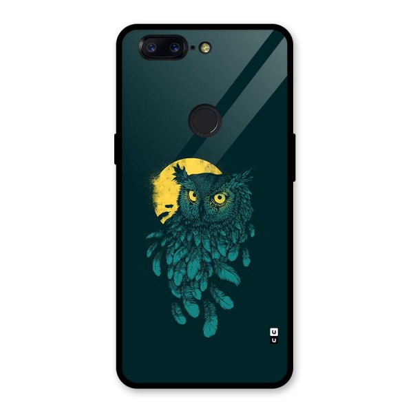 Green Owl Glass Back Case for OnePlus 5T