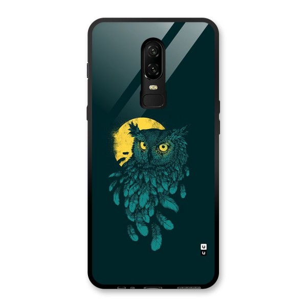 Green Owl Glass Back Case for OnePlus 6