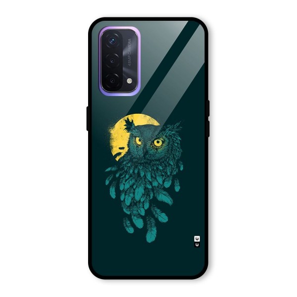 Green Owl Glass Back Case for Oppo A74 5G