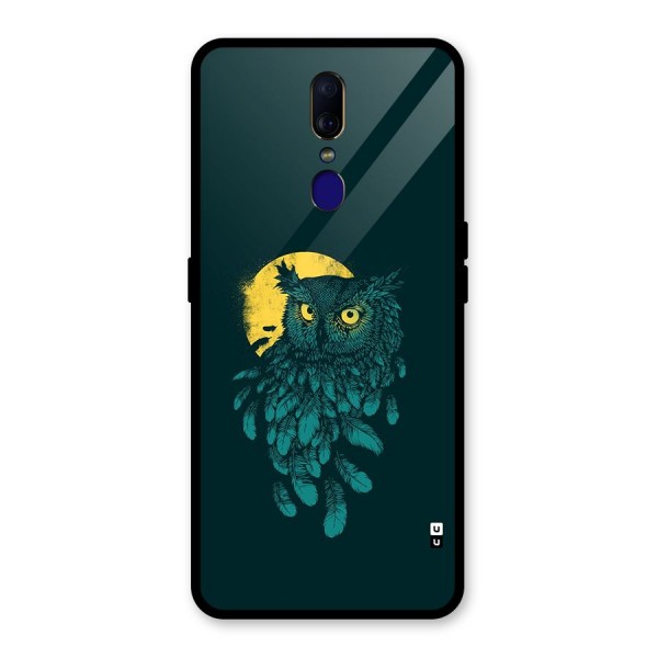 Green Owl Glass Back Case for Oppo F11