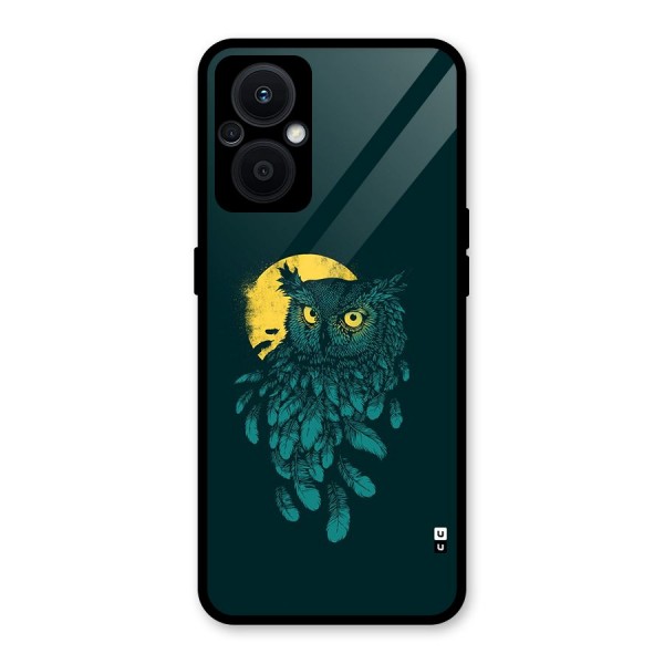 Green Owl Glass Back Case for Oppo F21s Pro 5G