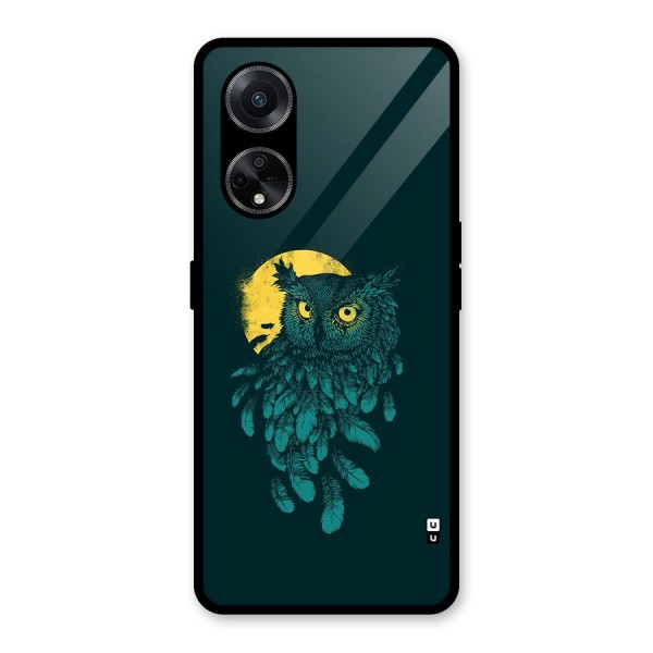 Green Owl Glass Back Case for Oppo F23