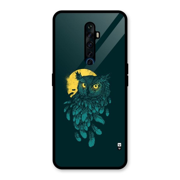 Green Owl Glass Back Case for Oppo Reno2 F