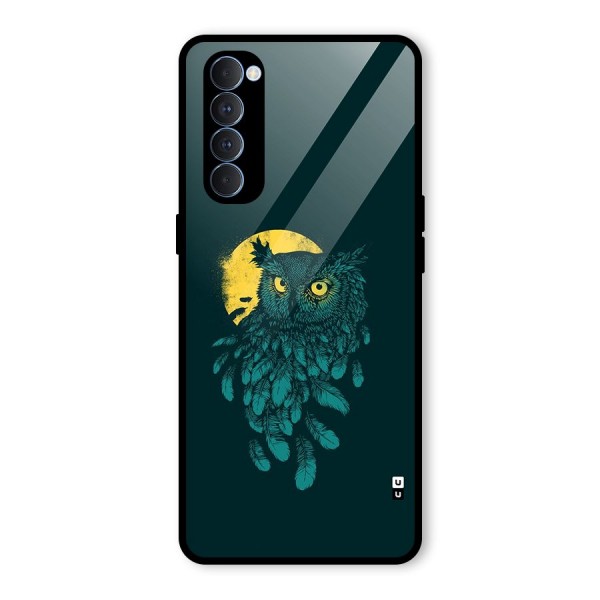 Green Owl Glass Back Case for Oppo Reno4 Pro