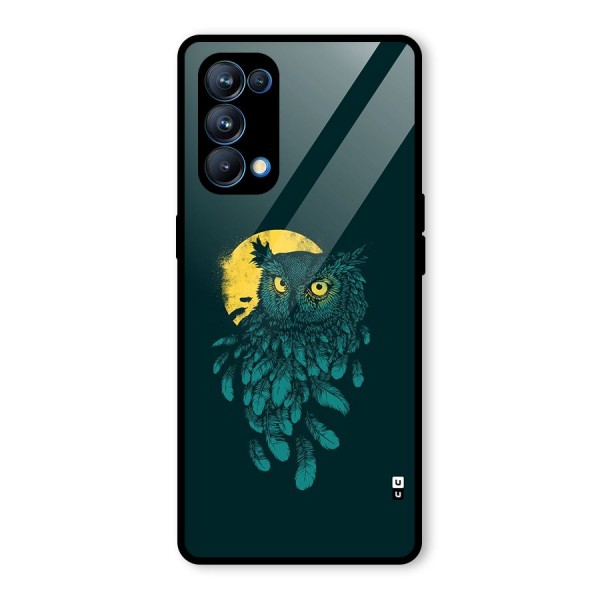 Green Owl Glass Back Case for Oppo Reno5 Pro 5G