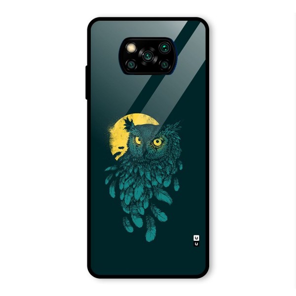 Green Owl Glass Back Case for Poco X3 Pro