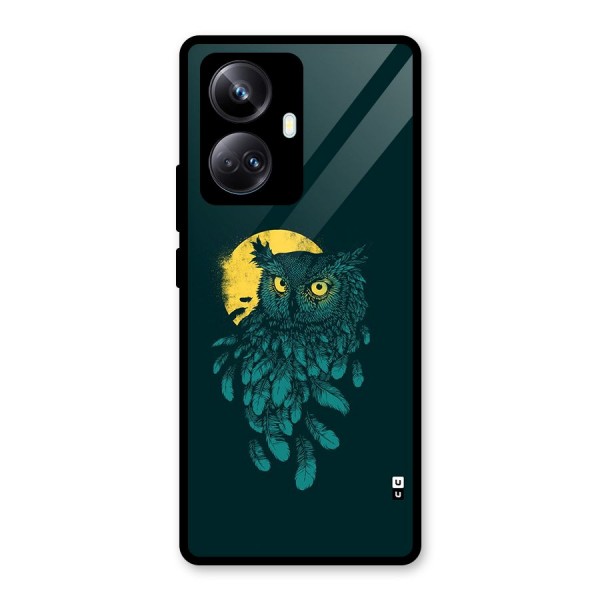 Green Owl Glass Back Case for Realme 10 Pro Plus