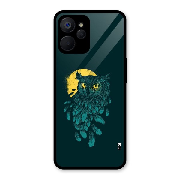 Green Owl Glass Back Case for Realme 9i 5G