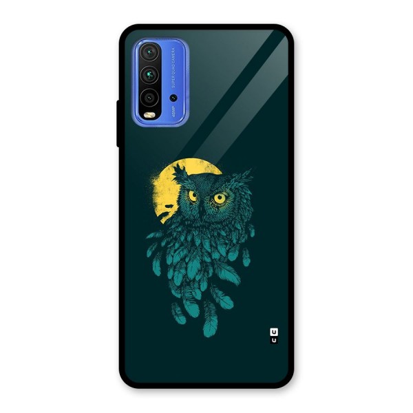 Green Owl Glass Back Case for Redmi 9 Power