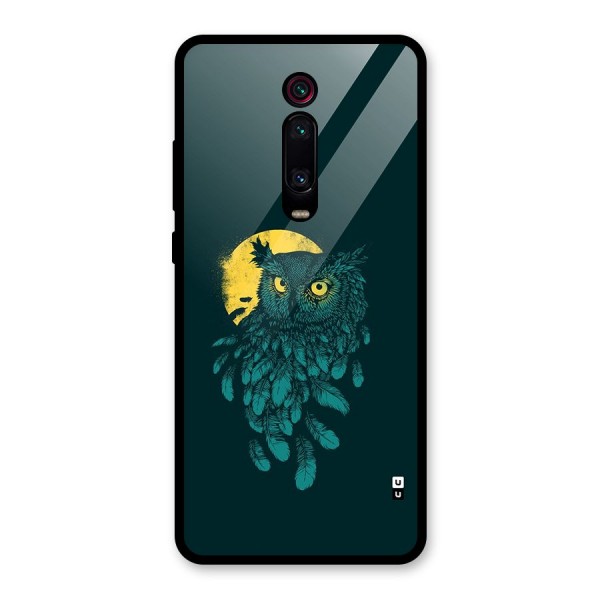 Green Owl Glass Back Case for Redmi K20 Pro