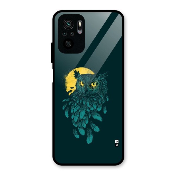 Green Owl Glass Back Case for Redmi Note 10