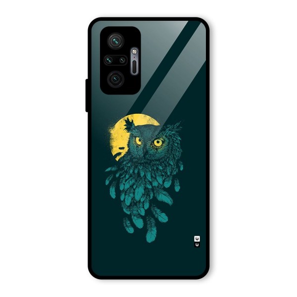 Green Owl Glass Back Case for Redmi Note 10 Pro