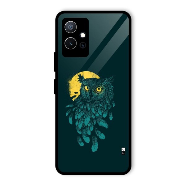 Green Owl Glass Back Case for Vivo T1 5G