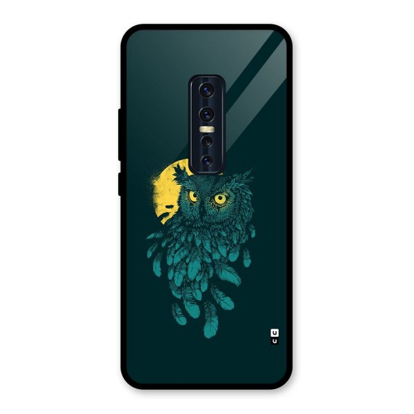 Green Owl Glass Back Case for Vivo V17 Pro