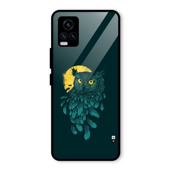 Green Owl Glass Back Case for Vivo V20