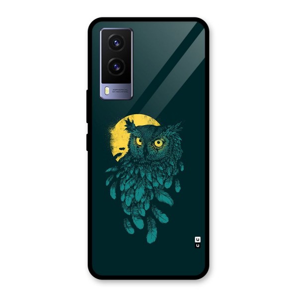 Green Owl Glass Back Case for Vivo V21e 5G