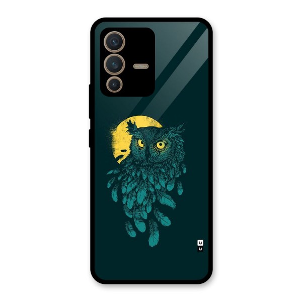 Green Owl Glass Back Case for Vivo V23 5G