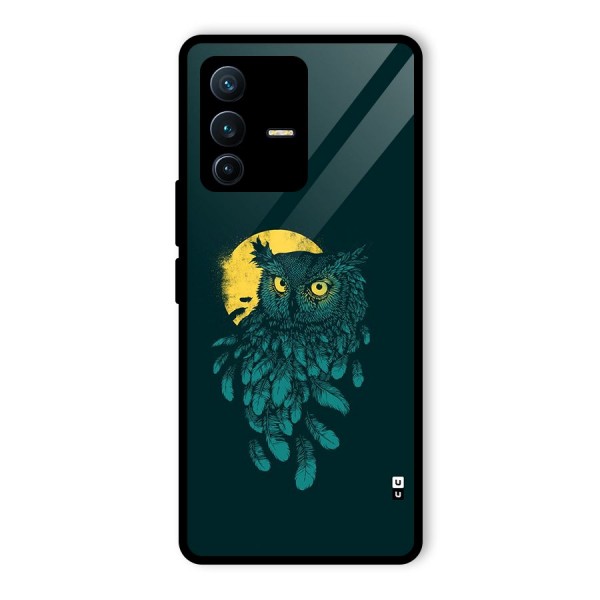 Green Owl Glass Back Case for Vivo V23 Pro