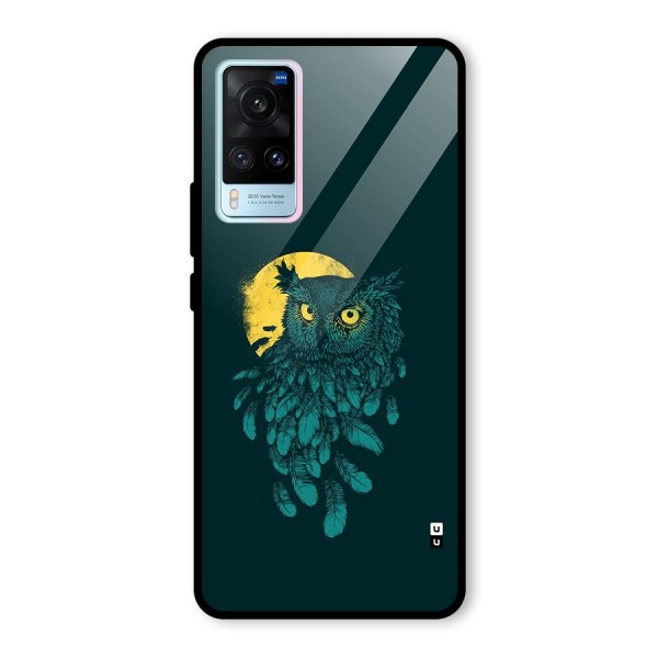 Green Owl Glass Back Case for Vivo X60