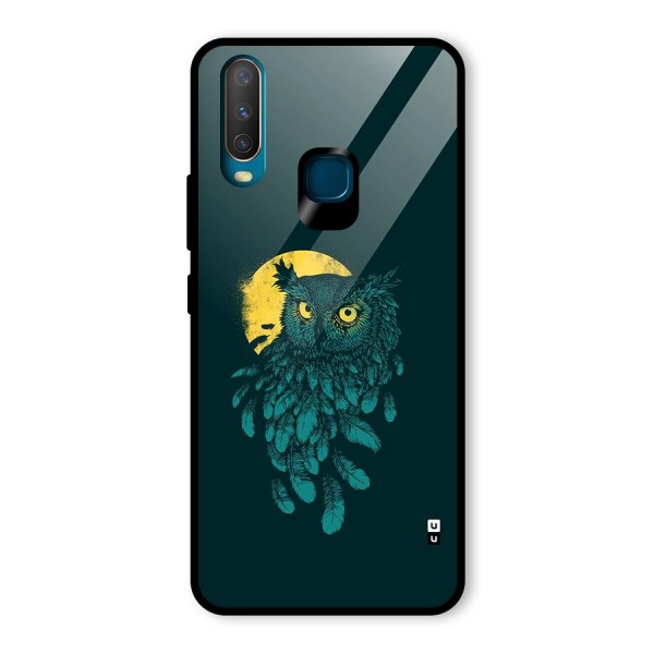 Green Owl Glass Back Case for Vivo Y15