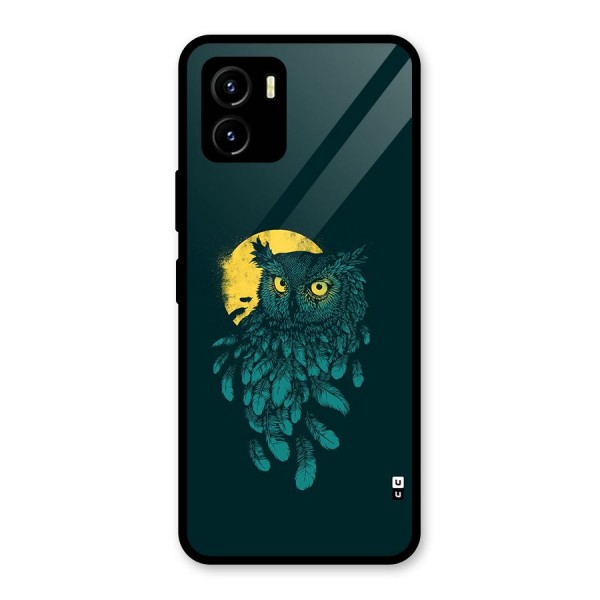 Green Owl Glass Back Case for Vivo Y15s