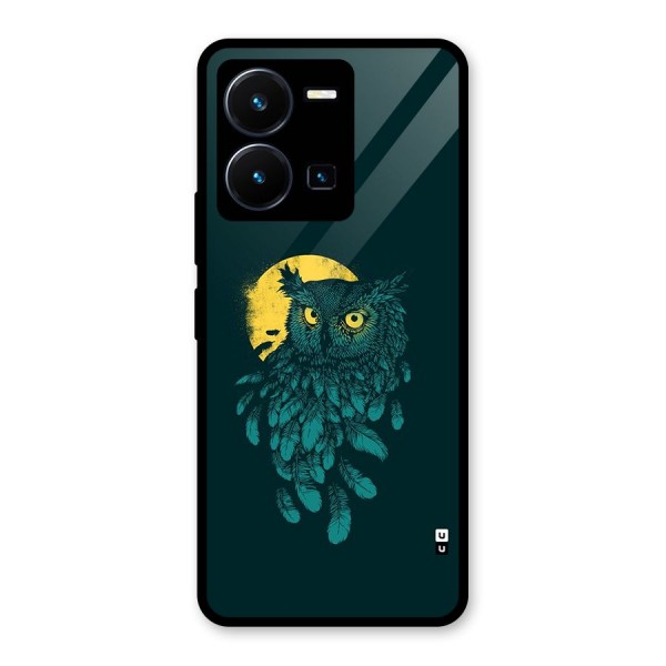 Green Owl Glass Back Case for Vivo Y35