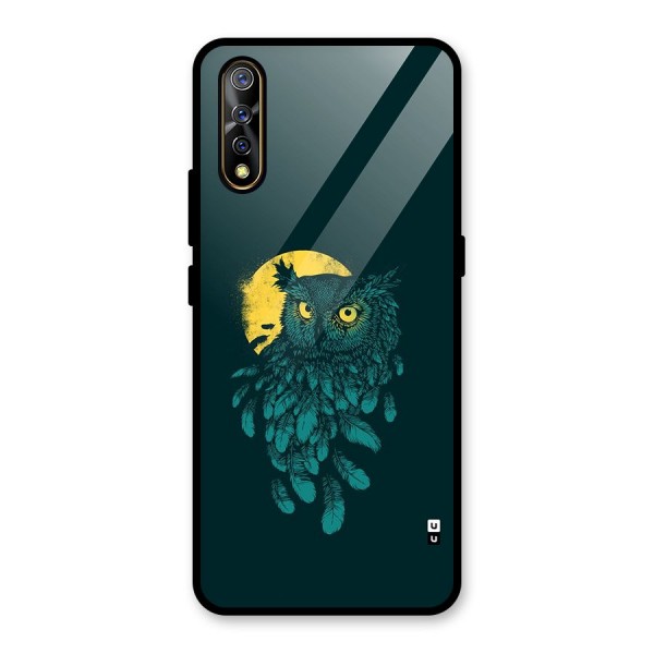 Green Owl Glass Back Case for Vivo Z1x