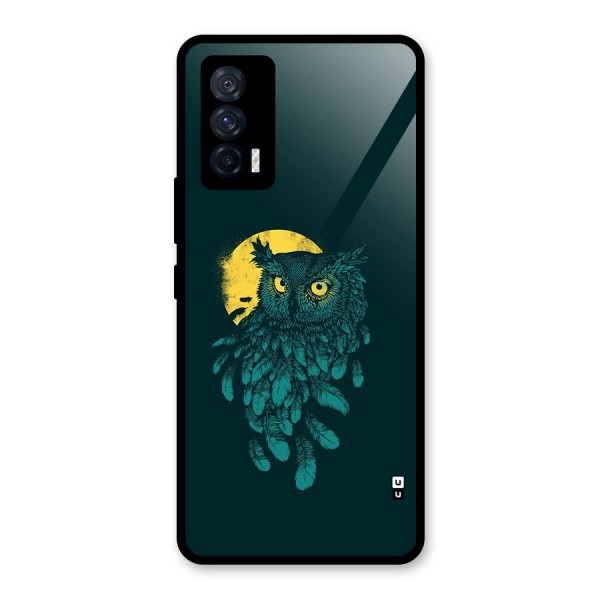 Green Owl Glass Back Case for Vivo iQOO 7 5G