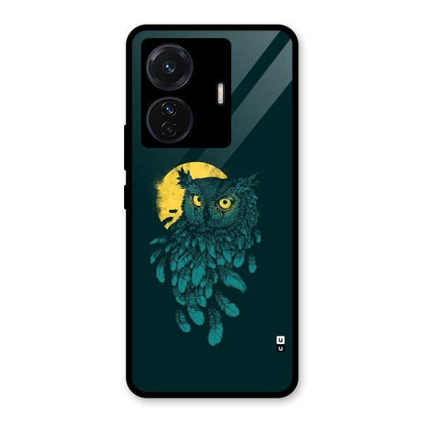 Green Owl Glass Back Case for Vivo iQOO Z6 Pro