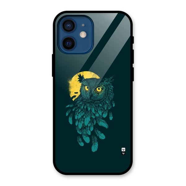 Green Owl Glass Back Case for iPhone 12 Mini