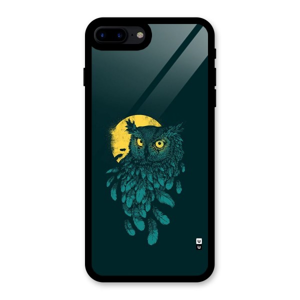 Green Owl Glass Back Case for iPhone 7 Plus