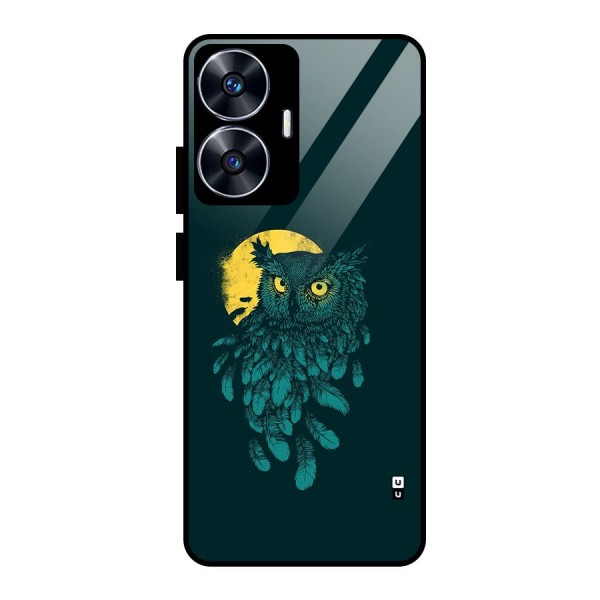 Green Owl Glass Back Case for realme C55