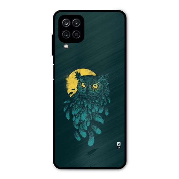 Green Owl Metal Back Case for Galaxy A12