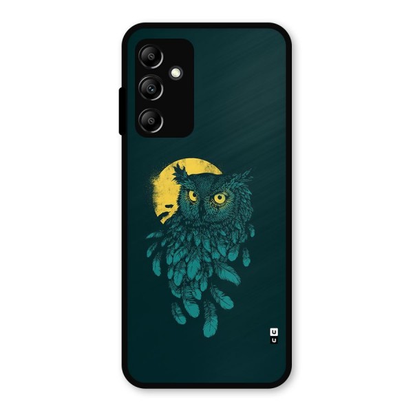 Green Owl Metal Back Case for Galaxy A14 5G