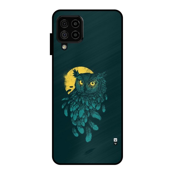 Green Owl Metal Back Case for Galaxy A22 4G