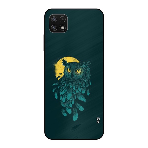 Green Owl Metal Back Case for Galaxy A22 5G