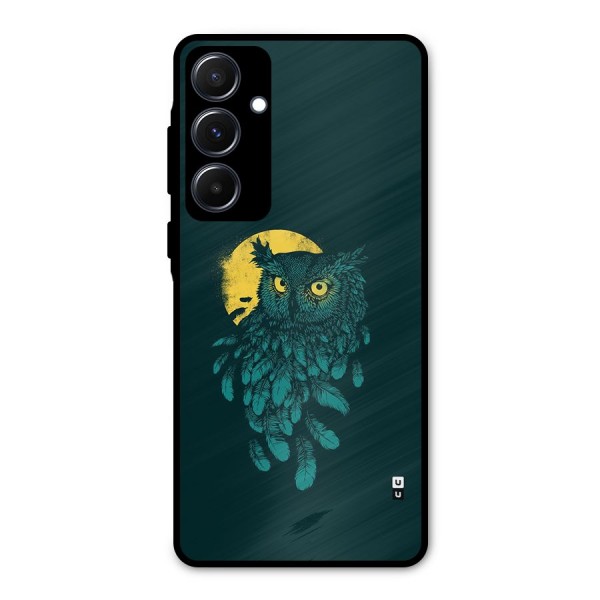 Green Owl Metal Back Case for Galaxy A55