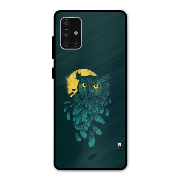 Green Owl Metal Back Case for Galaxy A71