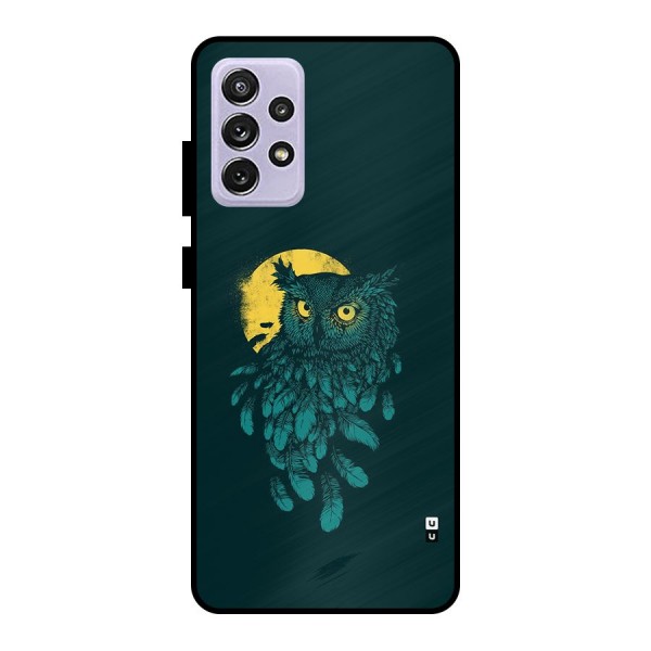 Green Owl Metal Back Case for Galaxy A72