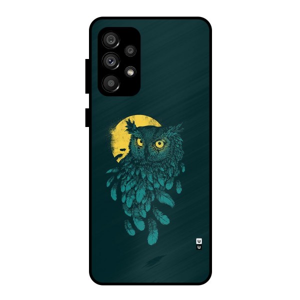 Green Owl Metal Back Case for Galaxy A73 5G