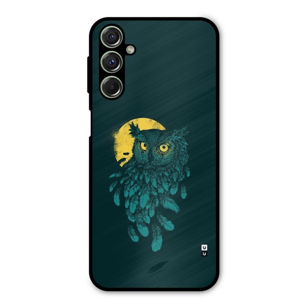 Green Owl Metal Back Case for Galaxy F34